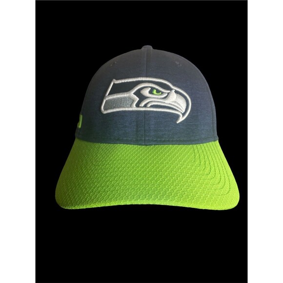Seattle Seahawks New Era 39thirty Flex Fitted Hat Cap M-L Never Worn/ No Tags - Picture 1 of 7